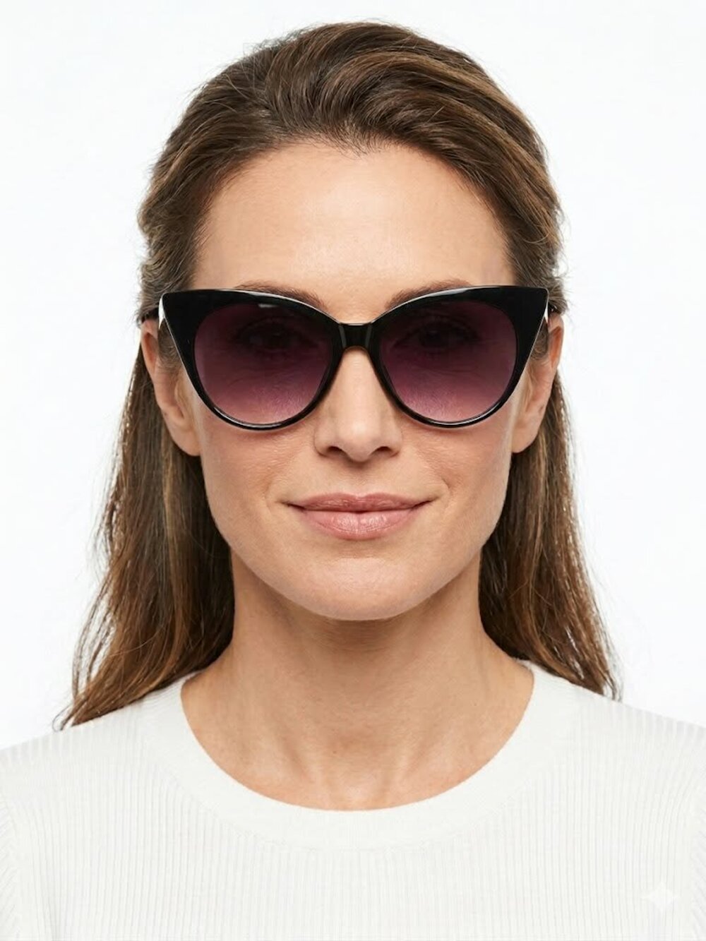 New york & company womens women's Cat-Eye Sunglasses Black new with tags
